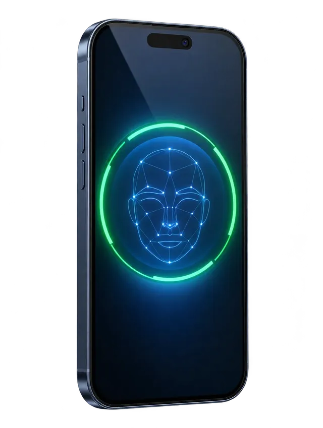 3D phone running a face liveness scan